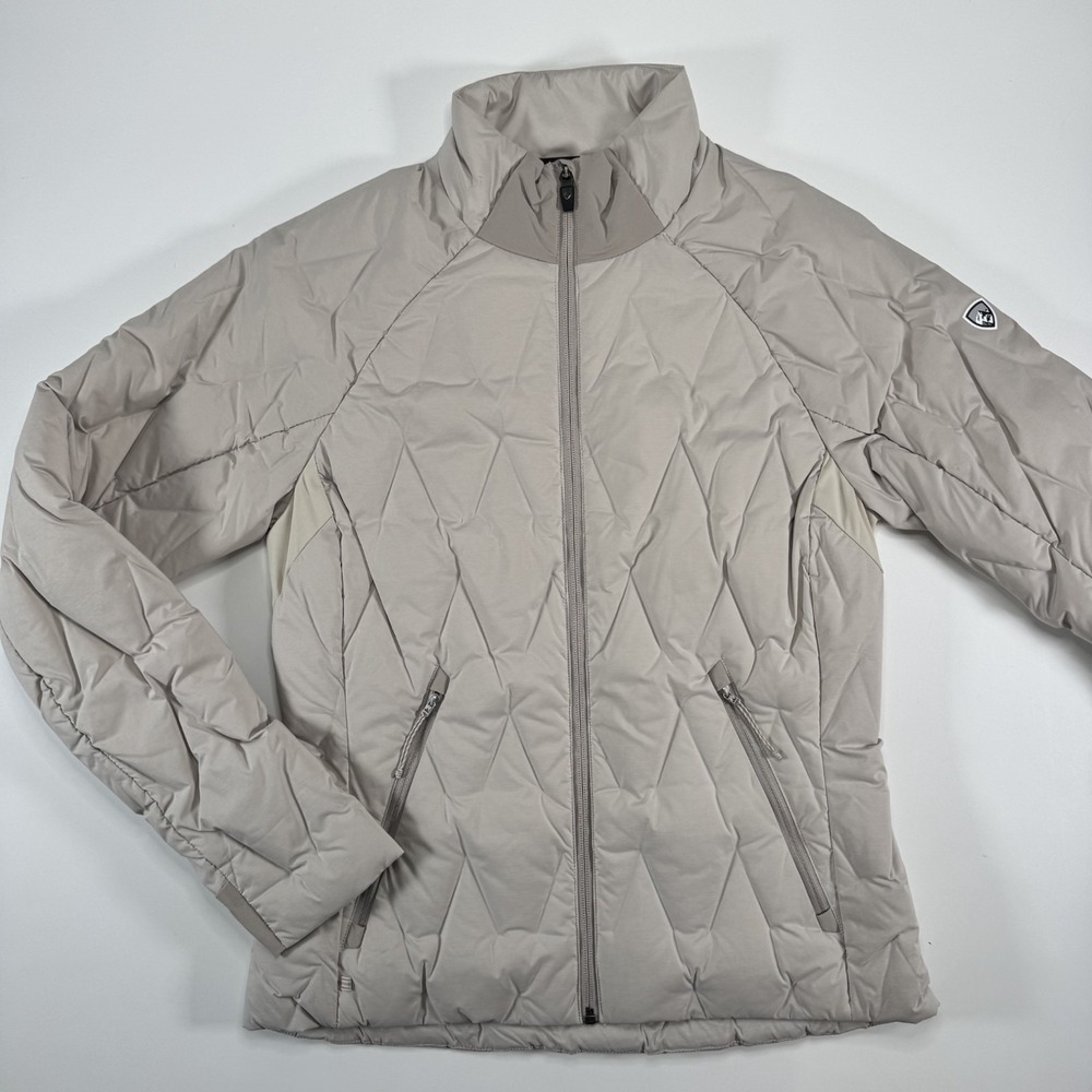 KUHL Firestorm Down Puffy Jacket Womens Small Stitch-Free Baffles Moon Light